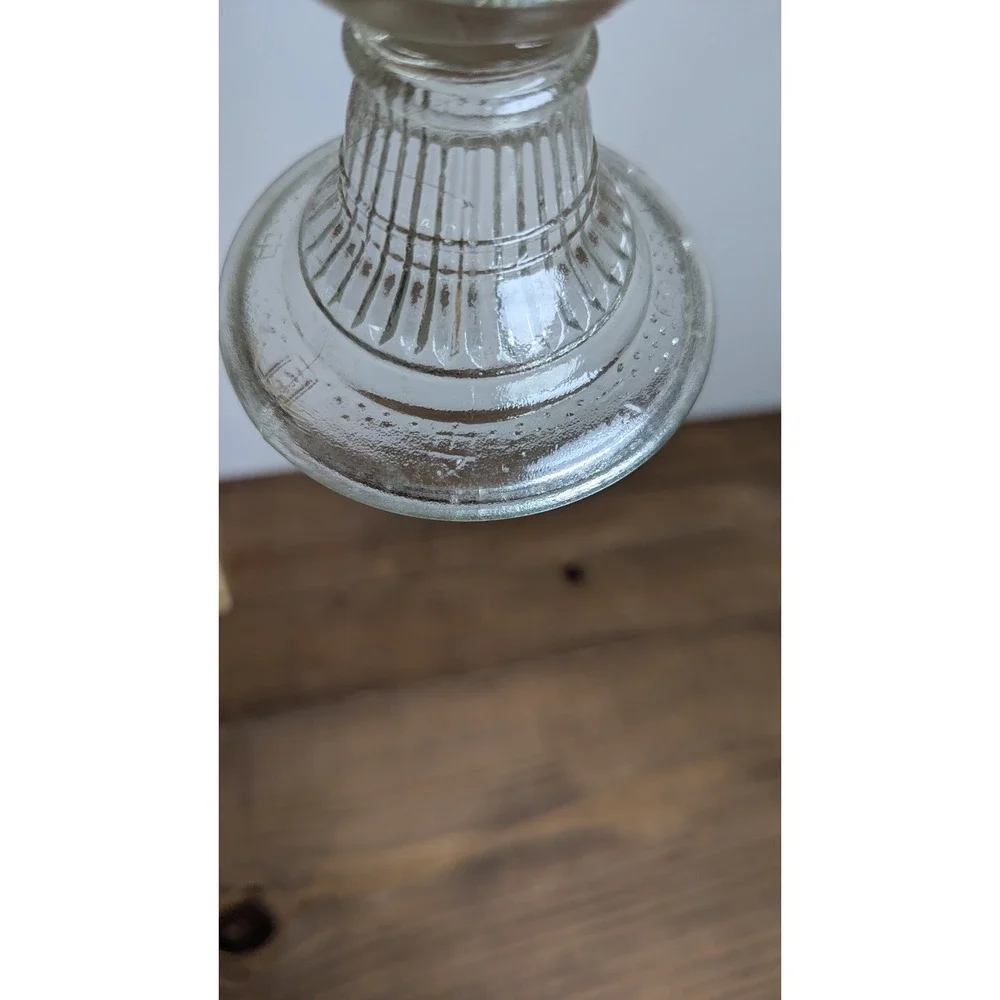 Paloma Vintage Glass Oil Lamp Clear Embossed Bird Hurricane Lantern 13 Inch Box - Picture 14 of 16